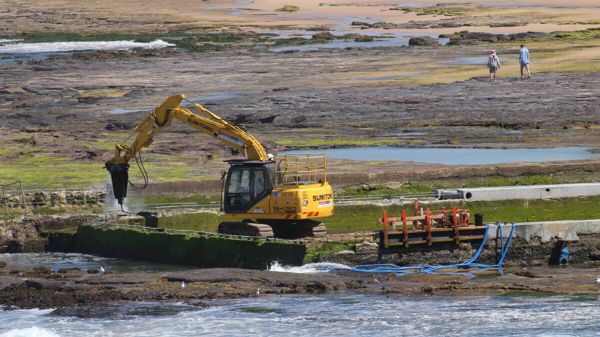 Austinmer pool renovations have gone over schedule. Picture: KIRK GILMOUR