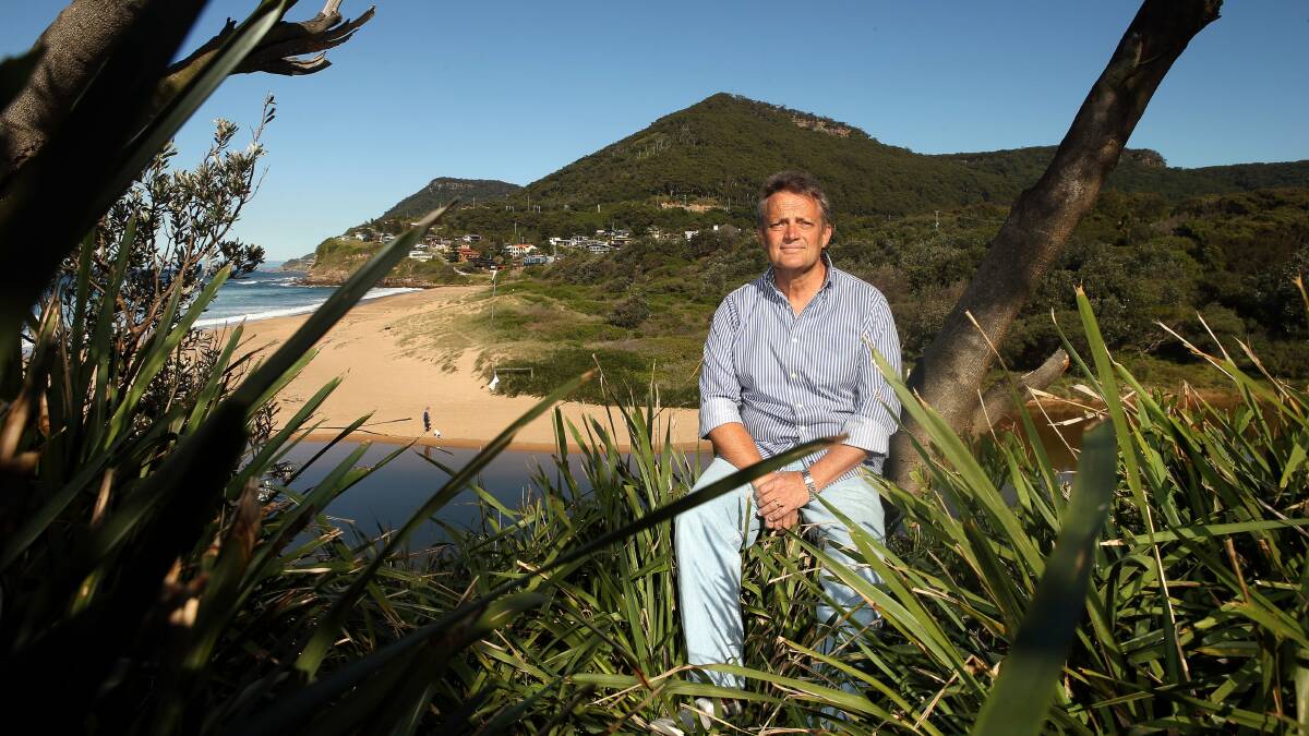 Leigh Colacino above Stanwell Park beach where Lawrence Hargrave experimented with his kites. Picture: KIRK GILMOUR