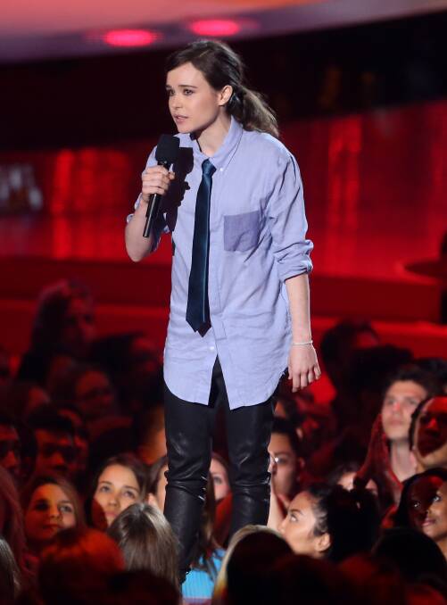 Ellen Page at the 2014 MTV Movie Awards. Picture: GETTY IMAGES