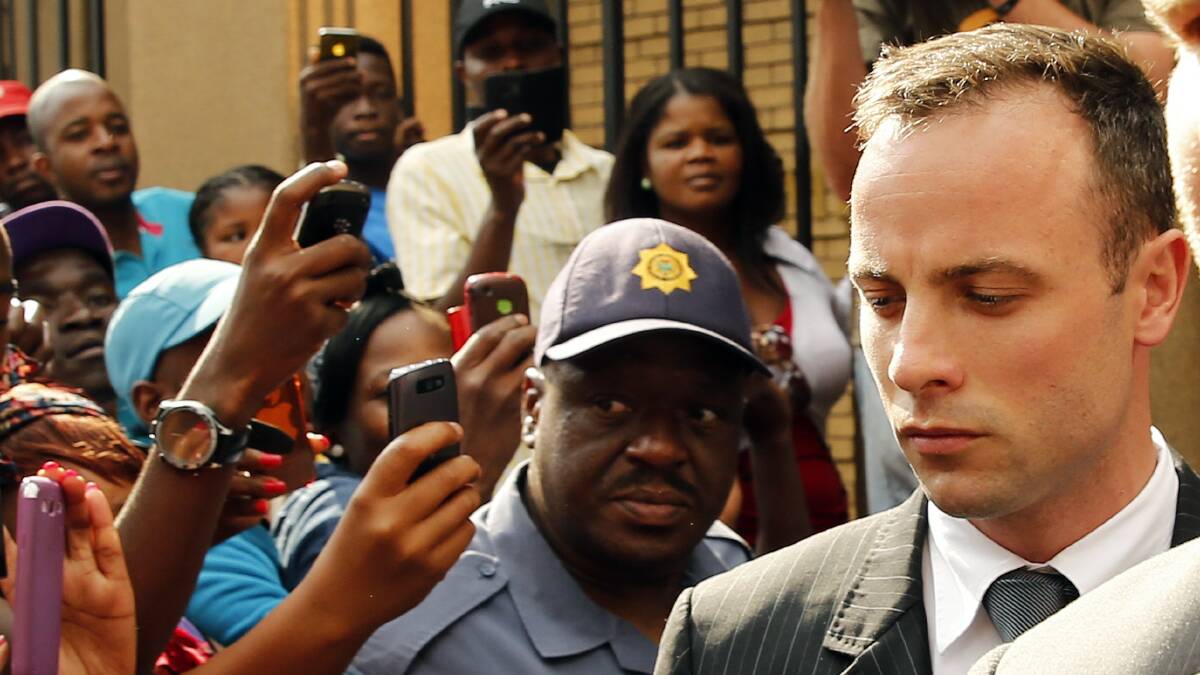 Oscar Pistorius leaves the North Gauteng High Court in Pretoria on Tuesday. Picture: REUTERS