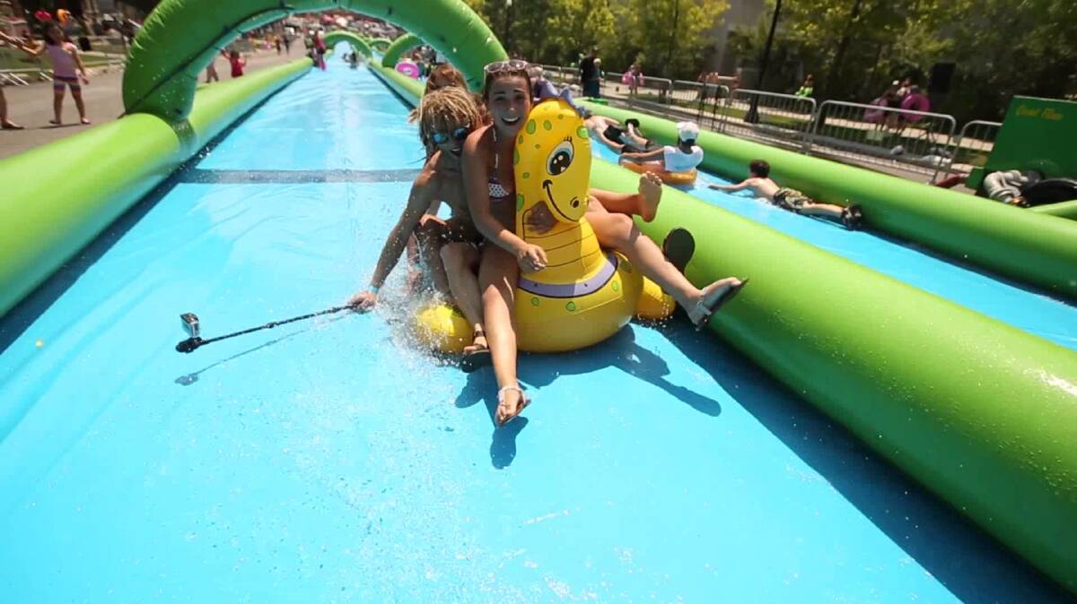 A 325 metre long waterslide will be built on Military Road, Port Kembla.