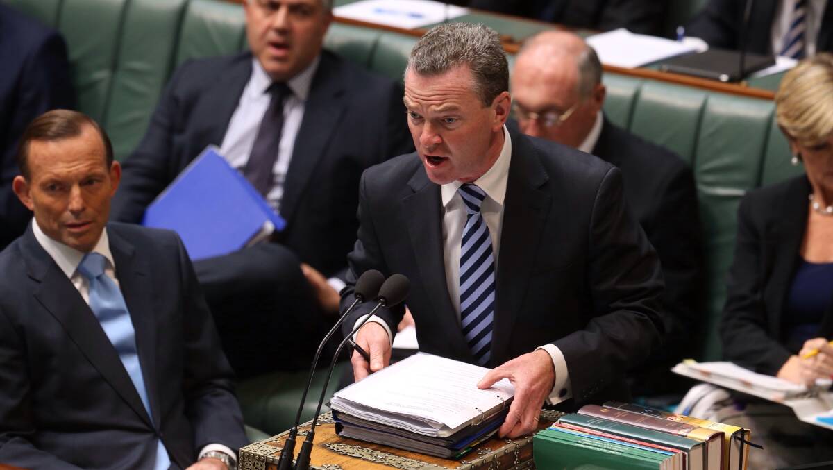 Christopher Pyne during question time on May 27. Picture: ANDREW MEARES