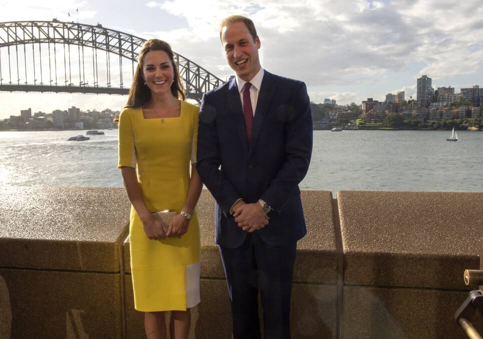 The Duke and Duchess of Cambridge in Sydney on Wednesday. Picture: GETTY IMAGES