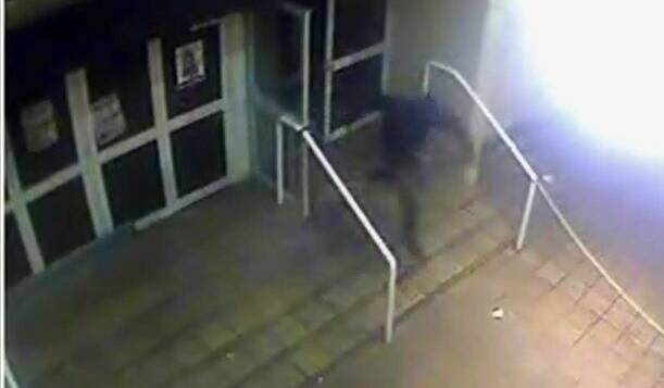 Footage of a suspect leaving the Novotel on the night of the shooting.