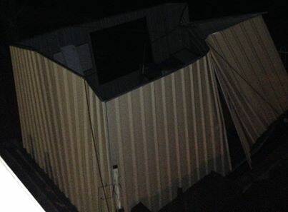 A shed was damaged by winds on Friday. Picture: SUPPLIED