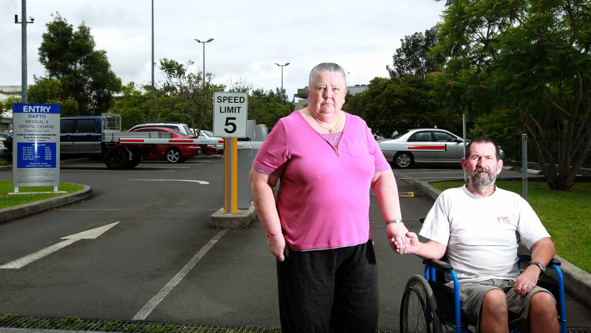 Margaret and Ray Potter have been fighting against paid parking at the Bong Bong Road centre for eight years. Picture: SYLVIA LIBER