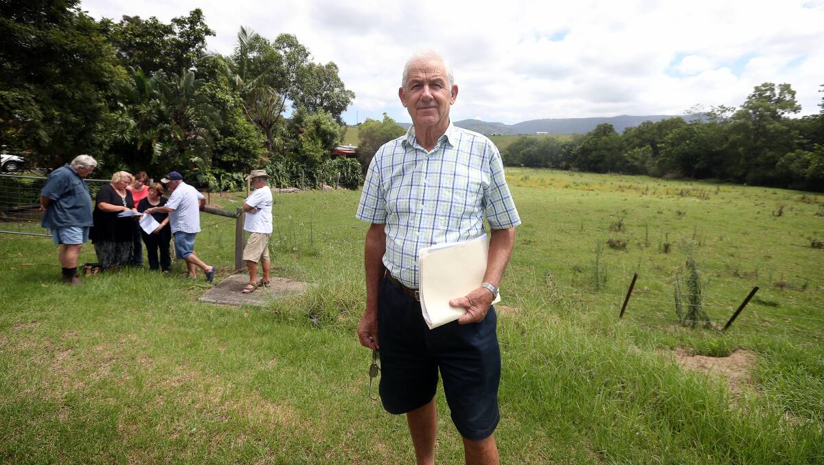 Reg Curnow and other Jamberoo residents raised questions on why the seniors component was listed for the third stage of the release area, with prime residential lots to be subdivided in the first two stages. Picture: SYLVIA LIBER