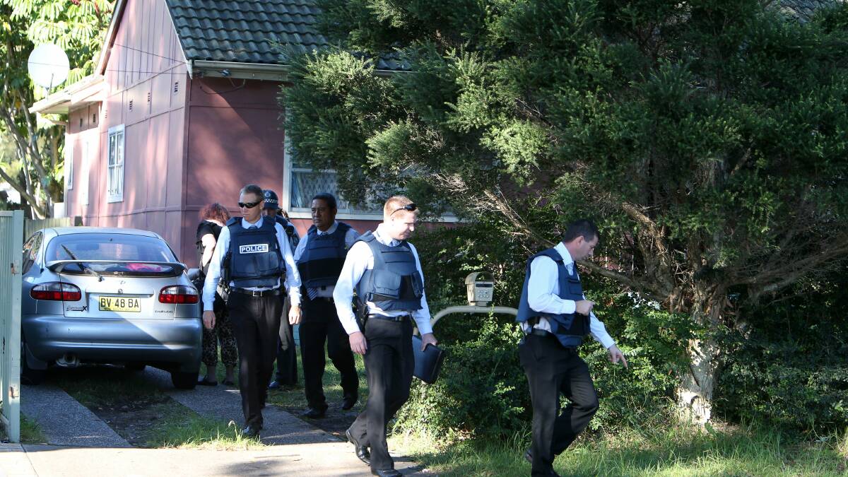 Police investigating the scene of a stabbing at Russell Vale on Wednesday morning. Picture: KIRK GILMOUR