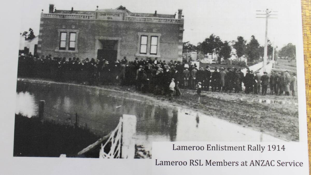 Lameroo enlistment rally, 1914.