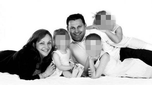 Allison and Gerard Baden-Clay, with their three children. Photo: Supplied