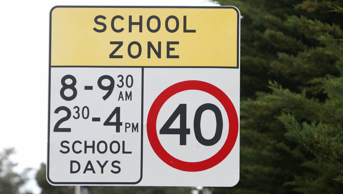 School holidays are over and 40km/h zones are back in force this week. Picture: AARON SAWALL