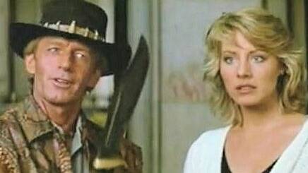 "That's not a knife; this is a knife" - Paul Hogan's famous Crocodile Dundee scene played out during a botched robbery in Nowra on Sunday night.