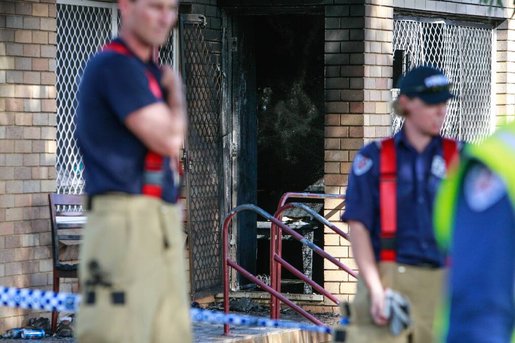 A West Wollongong unit was gutted by a fire on Tuesday. PICTURE: CHRISTOPHER CHAN