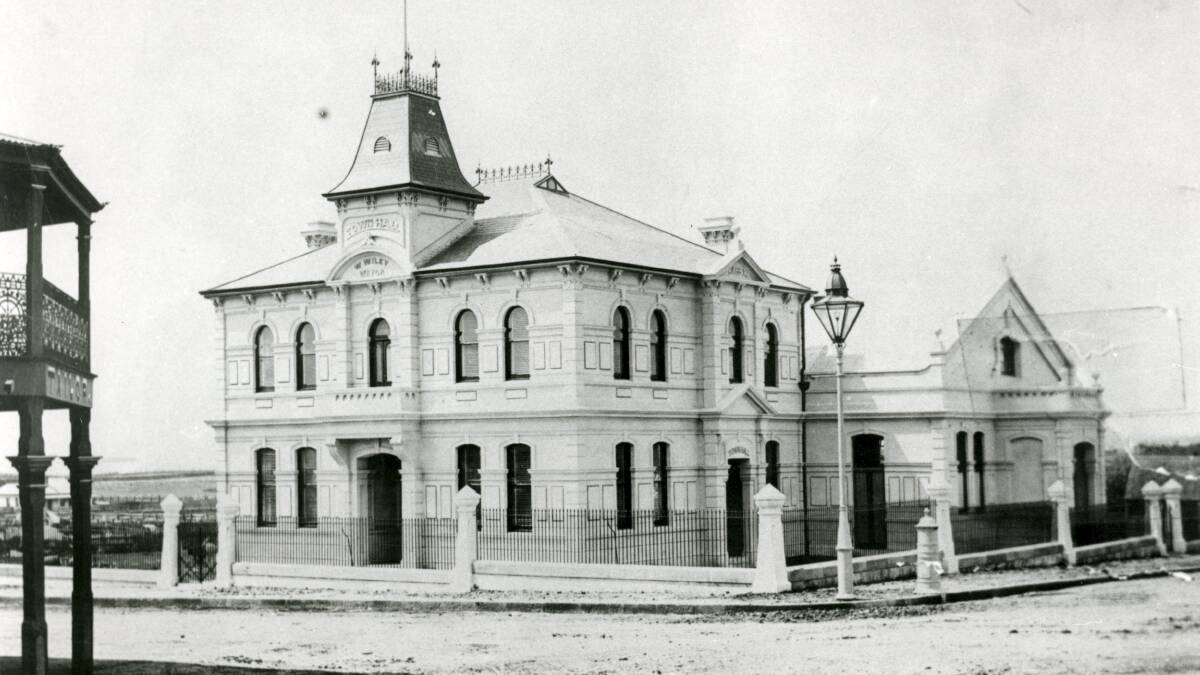 Wollongong Town Hall c1887. William Wiley, property dealer and mayor of Wollongong, has his name on the building. Picture: From the collections of WOLLONGONG CITY LIBRARY  and ILLAWARRA HISTORICAL SOCIETY