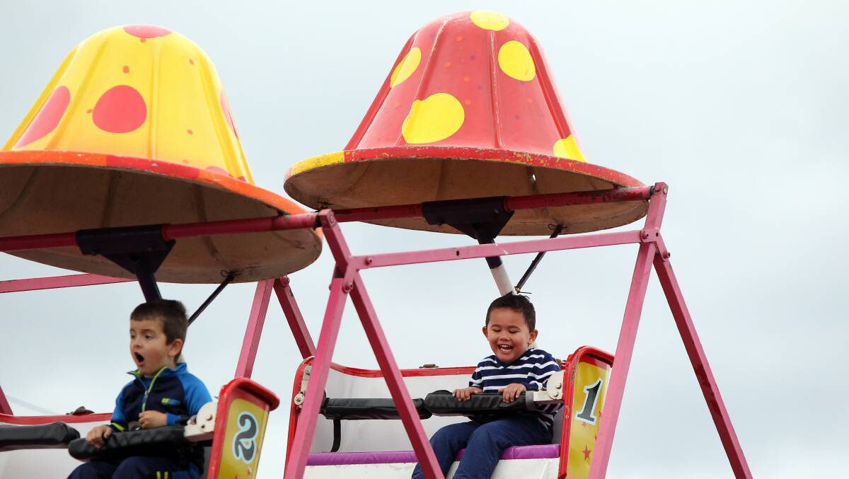 Kids had a great time on the rides at Dapto Street Fair. Picture: SYLVIA LIBER