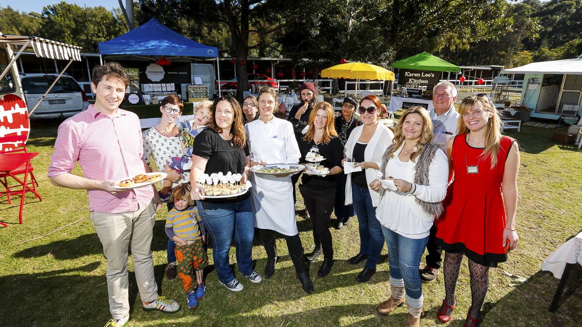 Some of the people behind Foragers Markets at Bulli Showground, which starts on July 13. It’s the brainchild of Kirrily Sinclair, third from left. Picture: DAVE TEASE