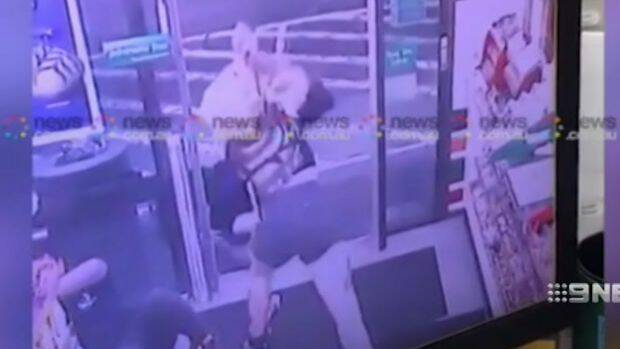 Evie Amati allegedly attacked two people inside the 7-Eleven store.  Photo: Nine News
