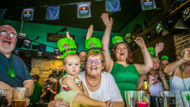 People enjoy the St Patrick's Day parade in Brisbane. Photo: Glenn Hunt
