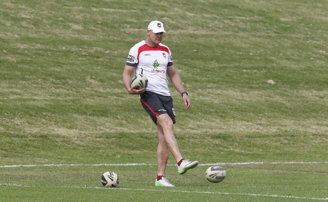 Dragons interim coach Paul McGregor first day on the job. Picture: ANDY ZAKELI