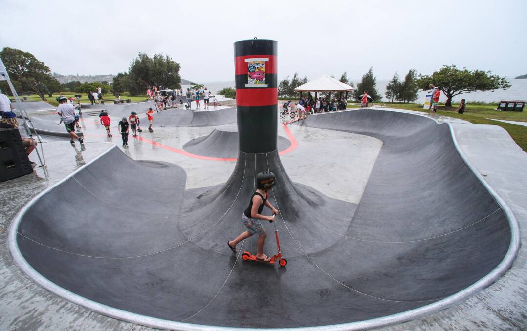 Kids riding at the opening of the Holburn Park skate park in Berkeley. Picture: ADAM McLean