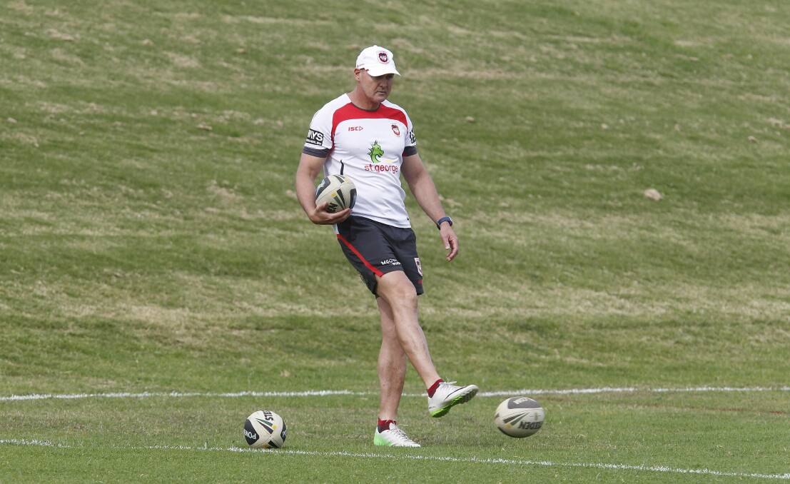 Dragons interim coach Paul McGregor first day on the job. Picture: ANDY ZAKELI