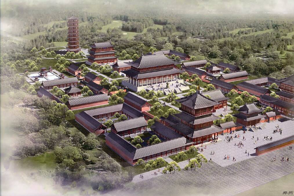 An artist's impression of the proposed Shaolin Temple complex.