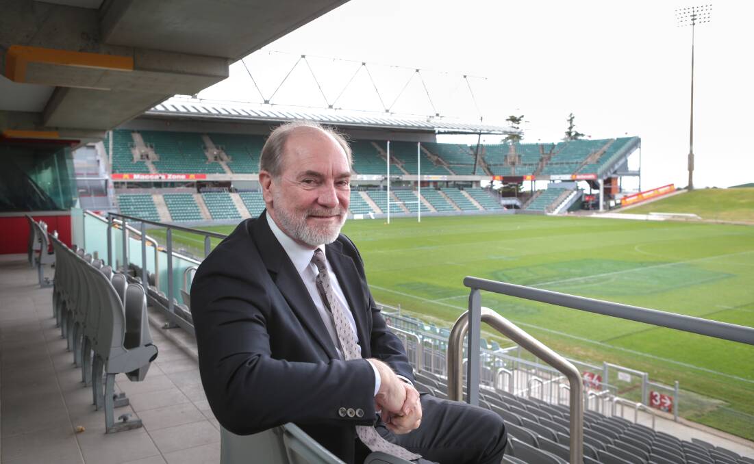 Australian Rugby League Commission chairman John Grant, at  WIN Stadium on Friday, says the sport in the Illawarra boasts a ‘‘perfect structure’’.  Picture: ADAM McLEAN