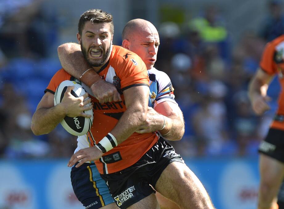 Talk of the Bulldogs chasing James Tedesco has upset  Tigers officials. Picture: GETTY IMAGES