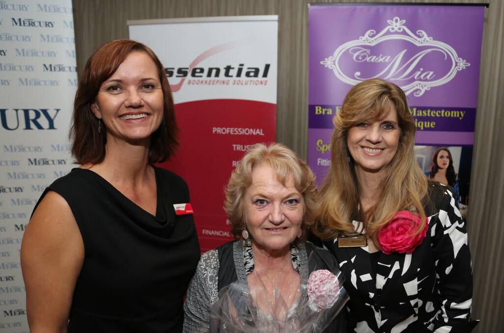 Henny Williams, Elizabeth Kingston and Maralyn Young at a recent BreastAware workshop. Picture: GREG ELLIS.