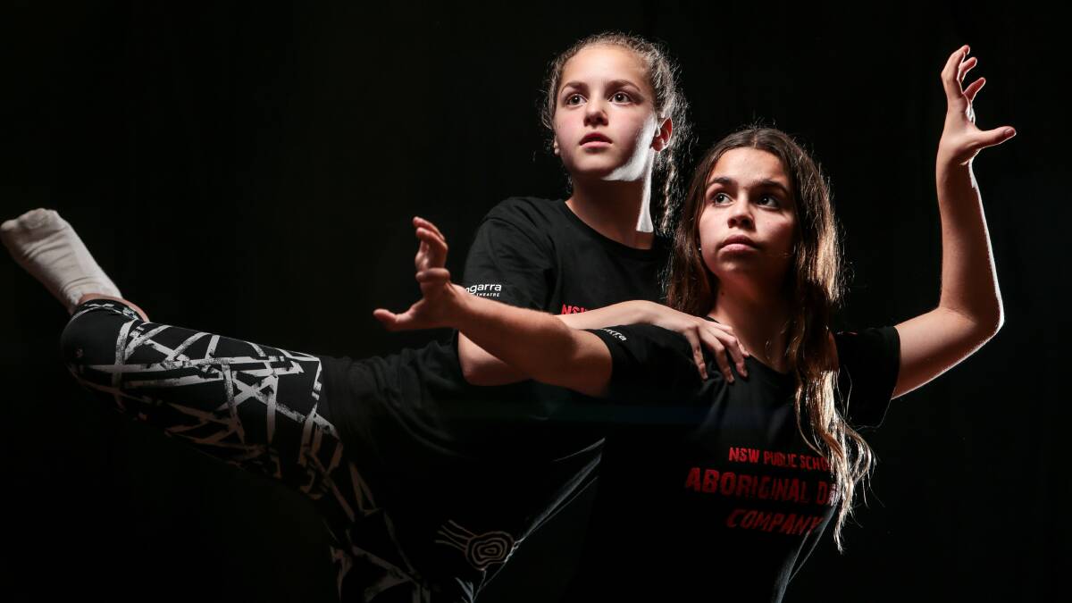 Zippy Corser-Anu and Zoe Brown of the Thirroul Dance Academy will be performing in the NSW Public Schools Aboriginal Dance Company.  Picture: ADAM McLEAN