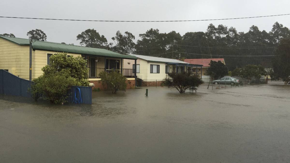 Park Road in Sanctuary Point was one of the worst hit areas during the flooding. Picture: ADAM WRIGHT
