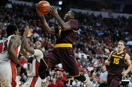 Hawks star recruit Jahii Carson in action for Arizona State.