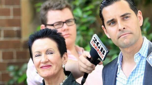 Alex Greenwich with Lord Mayor Clover Moore. Photo: James Alcock

