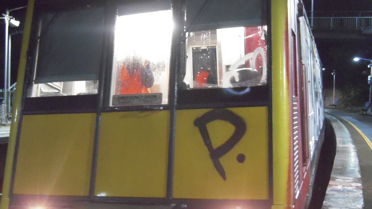 Graffiti vandals sabotage Otford train