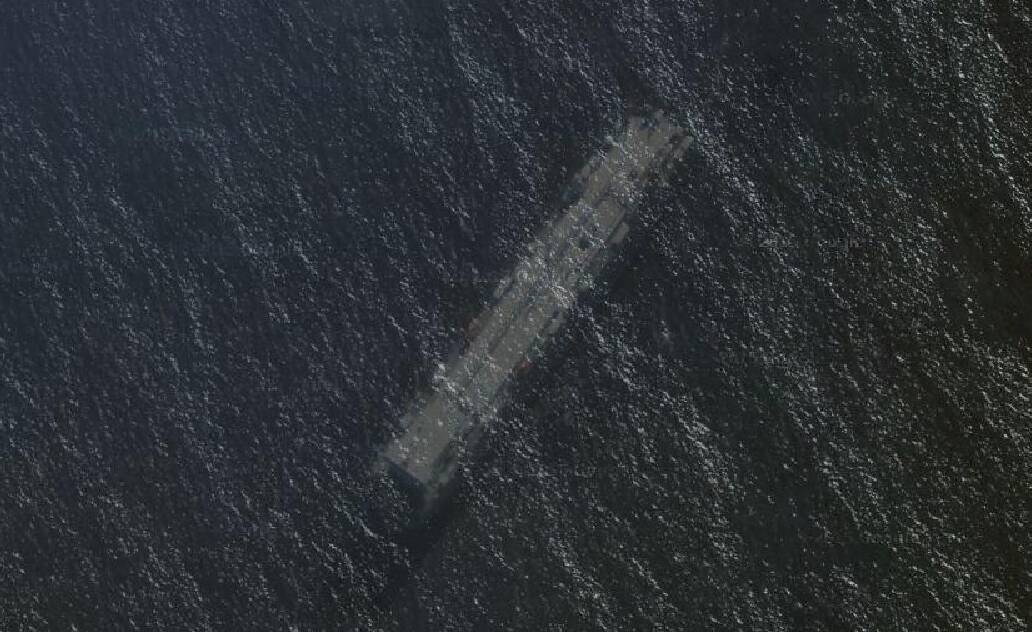 The image of the ghost ship - as seen on Google Earth.