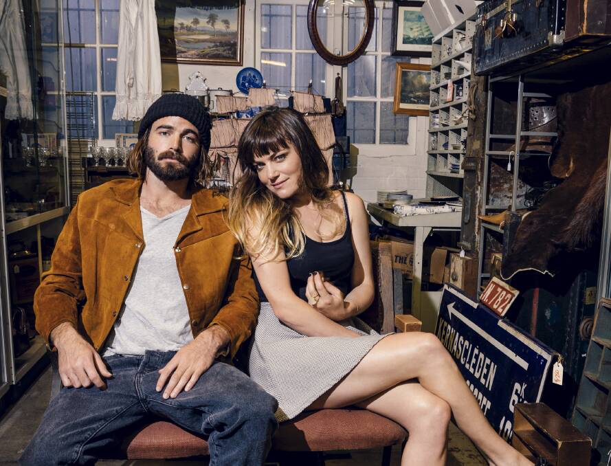  Folk-pop duo Angus and Julia Stone competed with a noisy crowd at the low-volume gig at Anita’s Theatre.