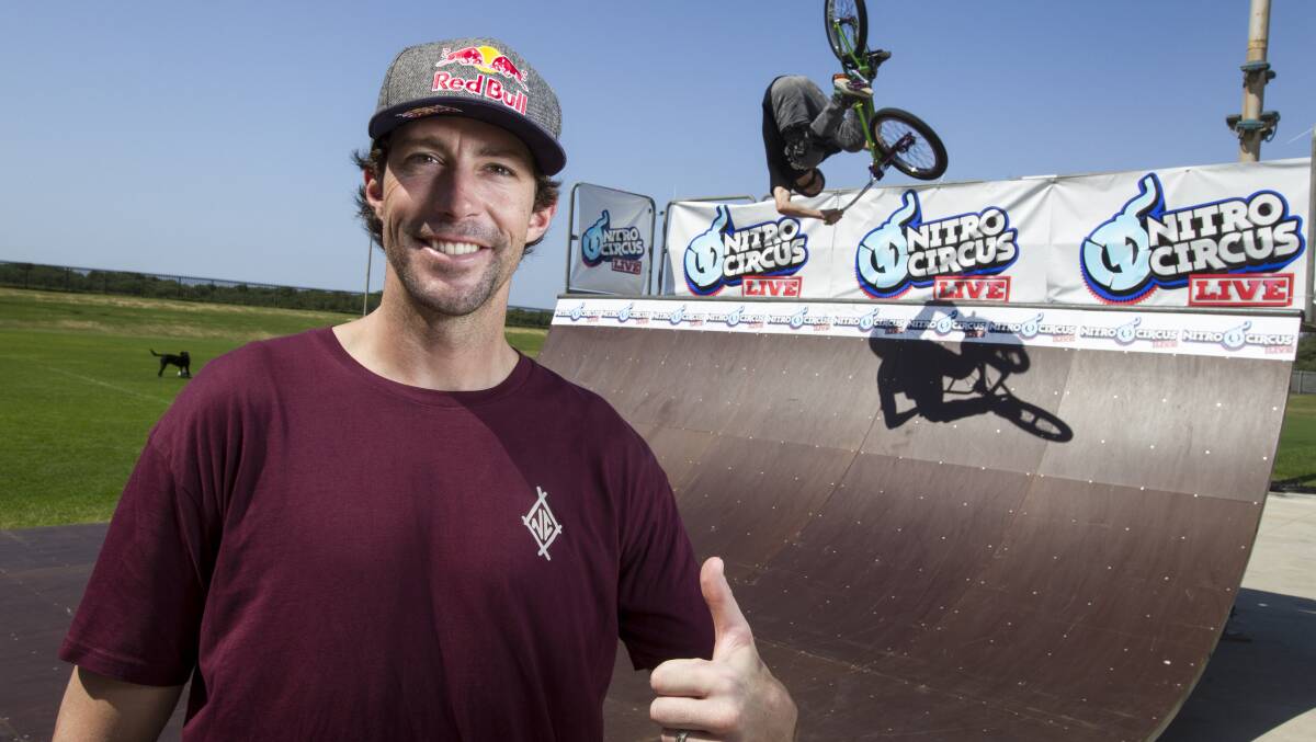 Nitro Circus’s Travis Pastrana is ready to put on a show to remember.  Picture: CHRISTOPHER CHAN