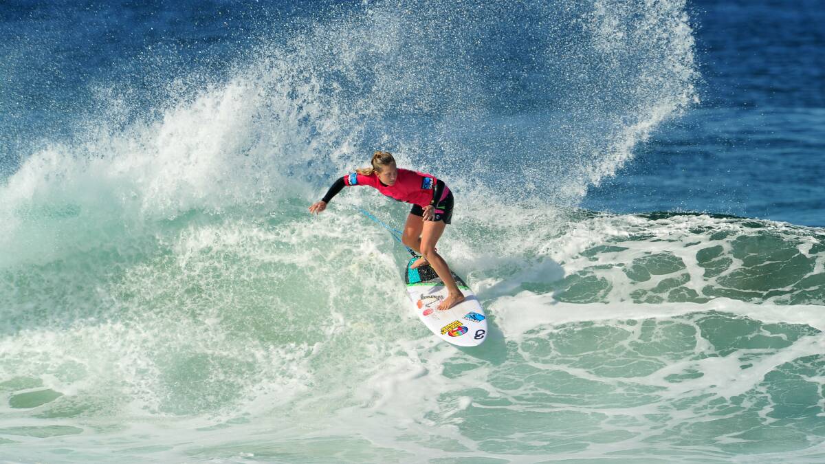 Skye Burgess shows the form that saw her win the open women’s crown in the annual Werri Slash. Picture: BRAD LIBER