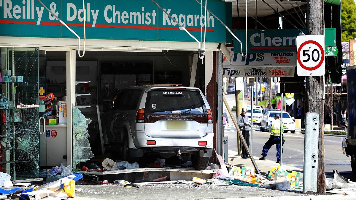 The scene of Monday's crash at Kogarah. Picture: BEN RUSHTON