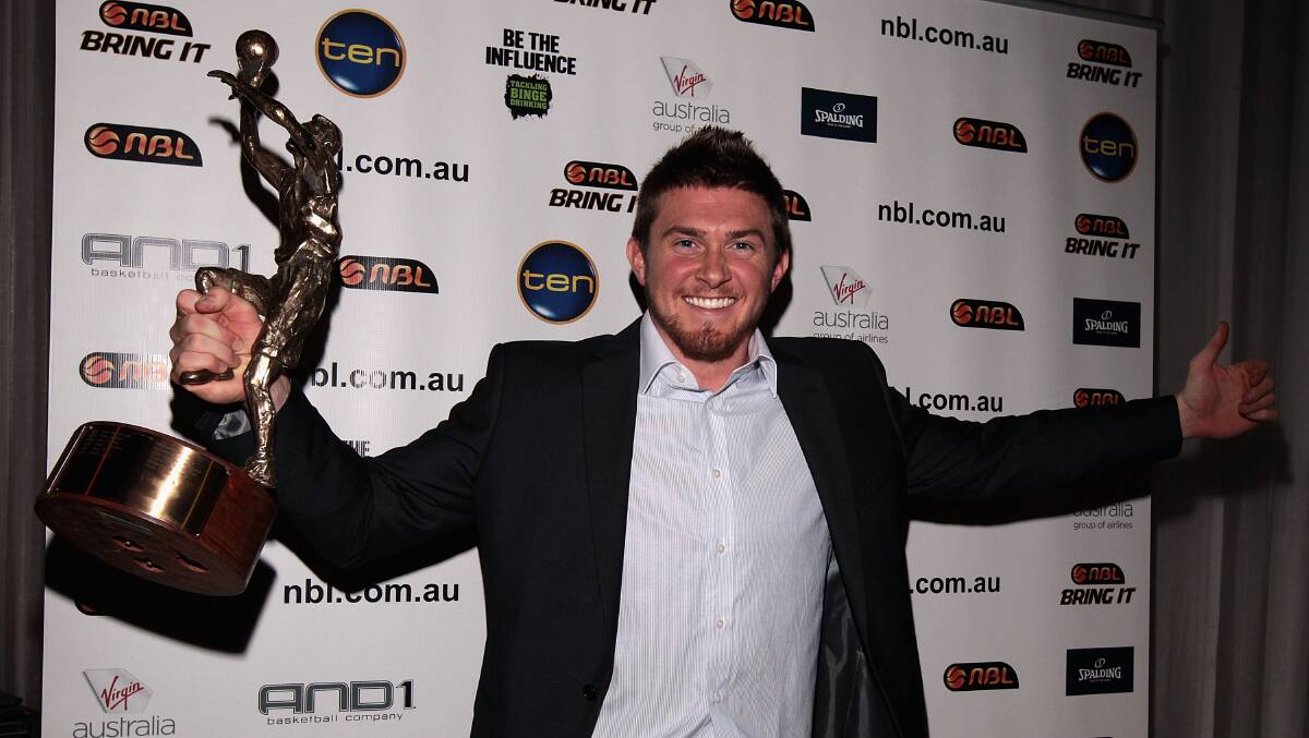 Rotnei Clarke is awarded the NBL Most Valuable Player award for the 2013-2014 season. Picture: GETTY IMAGES