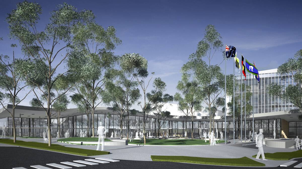 An artist's impression of the proposed city hub.
