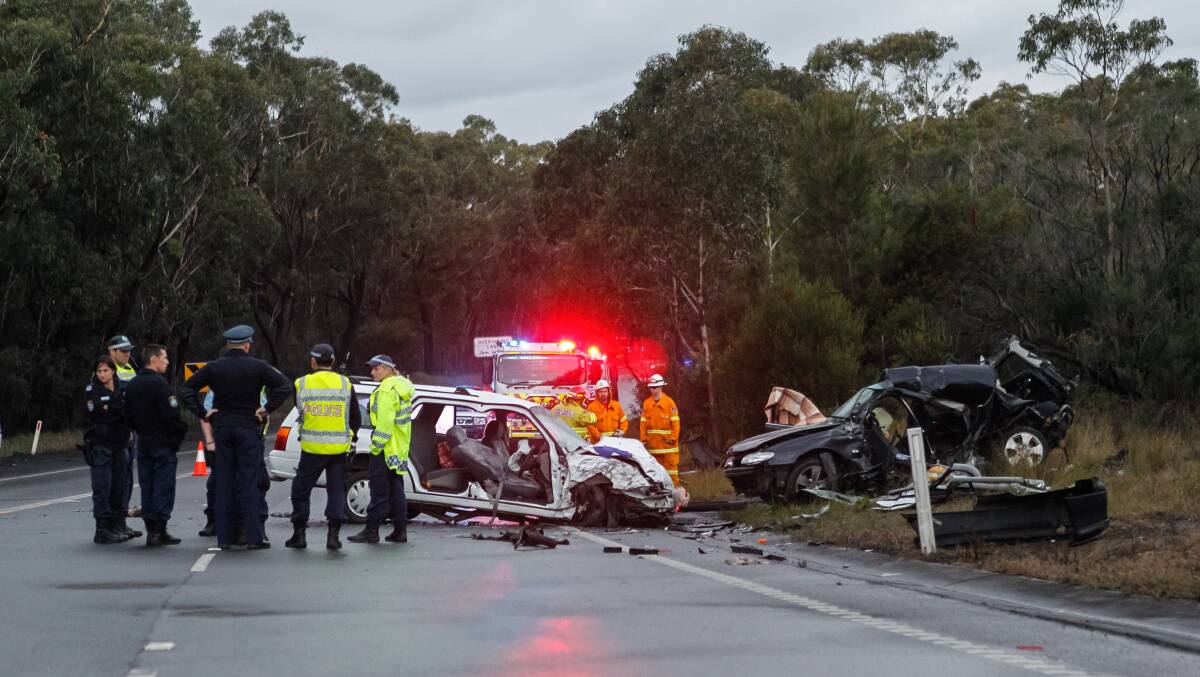 The scene of the latest crash on Appin Road, on June 10.
