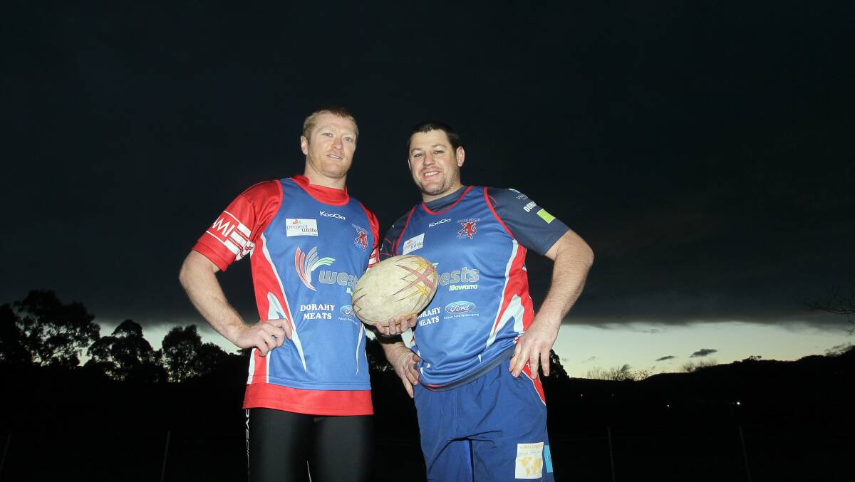 Wests co-captains Matt Clarke and Greg Reh. Picture:  SYLVIA LIBER