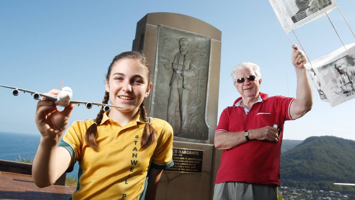 Jacinta Deacon, 12, and Michael Adams at Bald Hill lookout with the reinstalled memorial. Picture: CHRISTOPHER CHAN