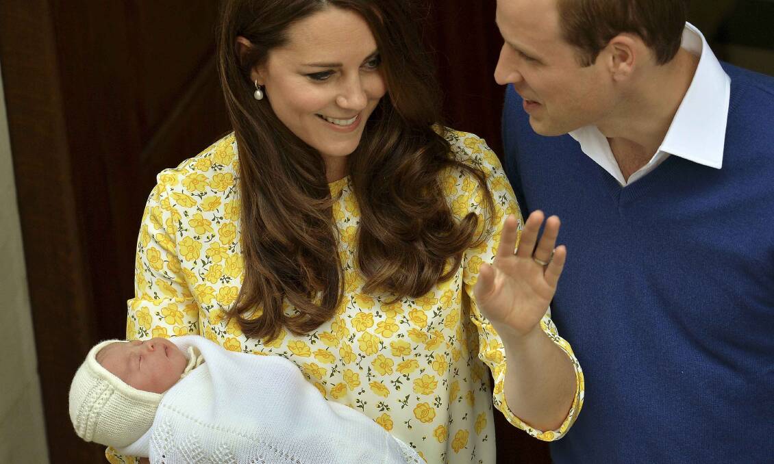 Britain's Prince William and his wife Catherine, Duchess of Cambridge, appear with their baby daughter outside the Lindo Wing of St Mary's Hospital, in London. The Duchess of Cambridge, gave birth to a girl, the couple's second child and a sister to one-year-old Prince George. Photo: REUTERS

