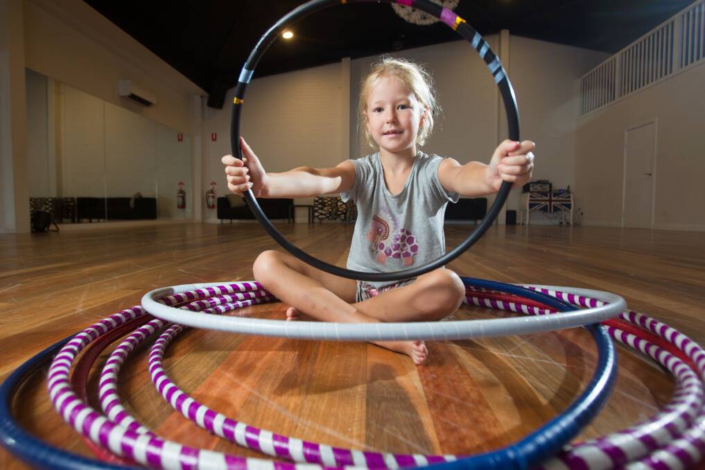 Freyja Shingler, 7 at the school holiday creative workshop. Picture: CHRISTOPHER CHAN