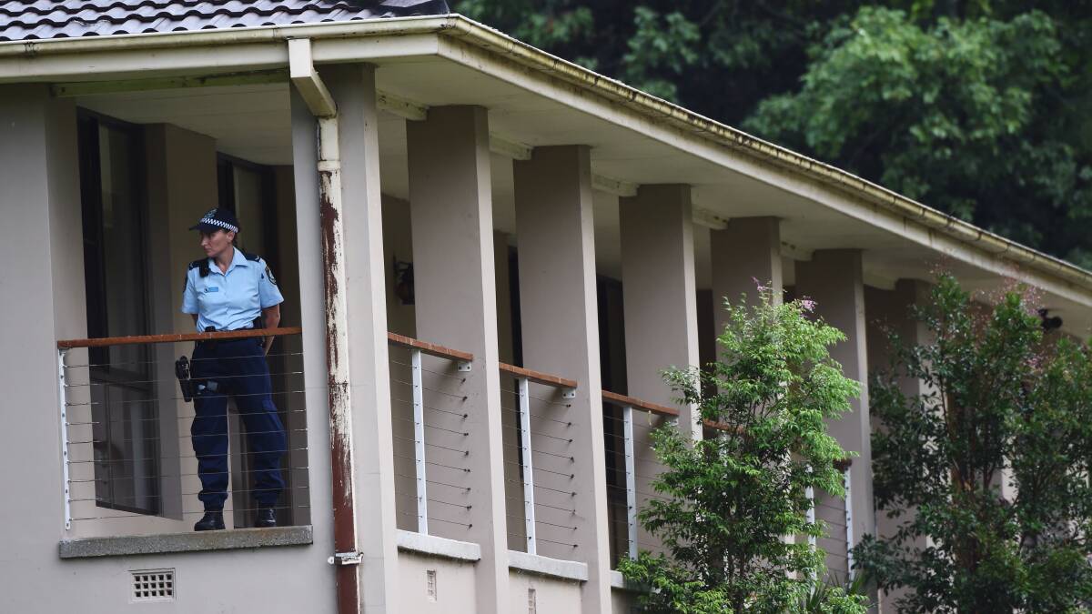 Police search a house in Bonny Hills near Port Macquarie in relation to the disappearance of toddler William Tyrell. Picture: NICK MOIR