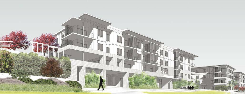 The concept design for the 66-apartment UnitingCare facility in Blackbutt.
