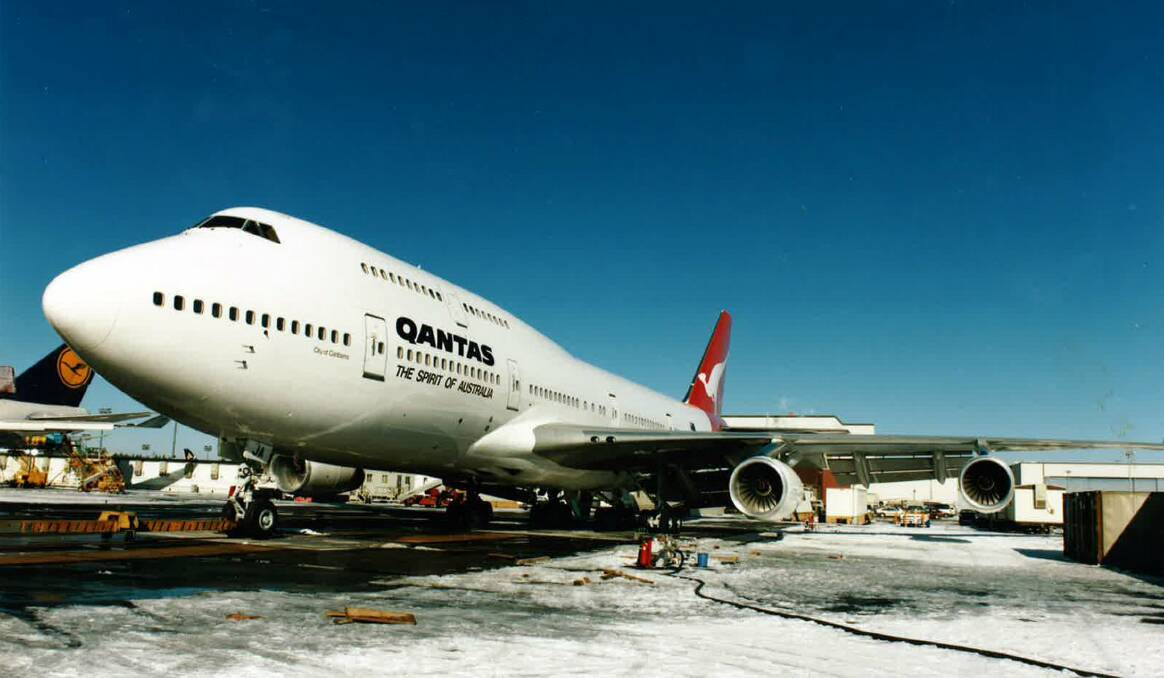 The Qantas Boeing 747-400, VH-OJA will land at Illawarra Regional Airport on Sunday March 8. Picture: SUPPLIED BY QANTAS