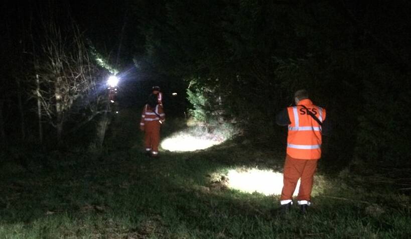 Police and SES search for a woman missing from her Robertson property. Picture: NSW WOLLONGONG SES FACEBOOK